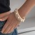 occidental style exaggeratingins wind width bangle  fashion Irregular imitate Pearlracelet