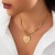 occidental style ins wind Metal love pendant necklace  personality Peach heart tassel woman