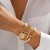 occidental style temperament imitate Pearl bracelet set ins wind beadsbracelet