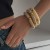 occidental style fashionins wind beads bamboo bracelet set  Metal surface tube