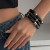 occidental style fashionins wind beads bamboo bracelet set  Metal surface tube