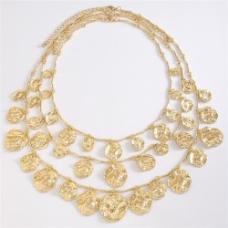  occidental style exaggerating big gold multilayer necklace  brilliant chain