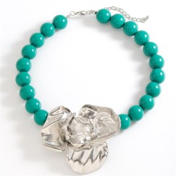 occidental style brief fashion three-dimensional big flower necklace  creative..
