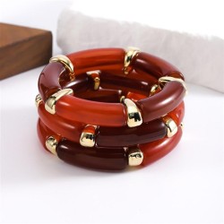 splice resin bamboo necklace occidental style beads clavicle necklace chain se..