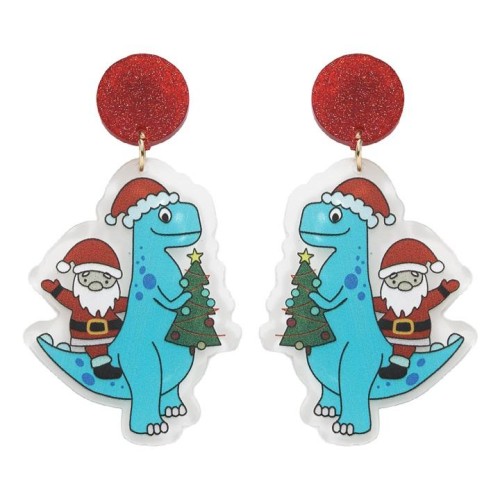 occidental style christmas Santa Claus christmas tree Modeling fashion earring  plates earrings