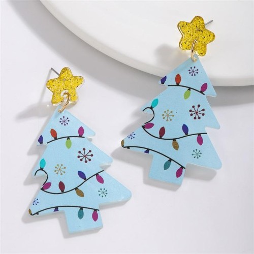  christmas christmas tree plates sequin earring  fashion trend brilliant earrings