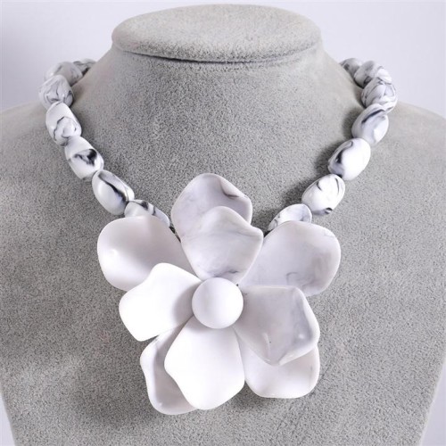 occidental style fashion beads three-dimensional exaggerating big flowers chain  handmade weave beads brief nec