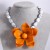 occidental style fashion beads three-dimensional exaggerating big flowers chain  handmade weave beads brief nec