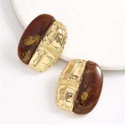 occidental style fashion wind retro earrings  resin splice wind ear stud