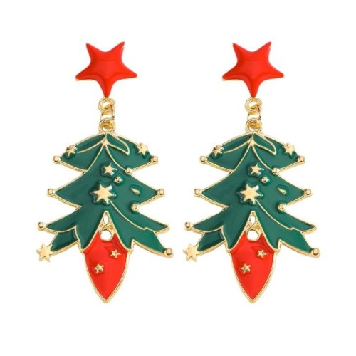  christmas tree enamel fashion earrings lady day earring christmas gift