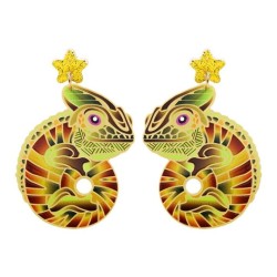  color animal series earrings personality exaggerating plates earring lady fas..