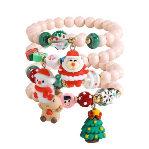  occidental style christmas series multilayer beads bracelet  Santa Claus christmas tree set bracelet