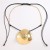  occidental style exaggerating resin necklace lady trend Round Metal pendant personality textured