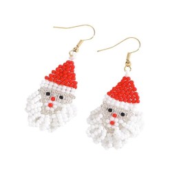 occidental style christmas Santa Claus earrings  lovely samll handmade weave b..