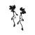 new medium wind three-dimensional flower flowers long style tassel earrings color high Earring