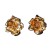 Autumn and Winter exaggerating retro three-dimensional leaves flowers Metal earrings crafts woman Earring