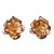 Autumn and Winter exaggerating retro three-dimensional leaves flowers Metal earrings crafts woman Earring