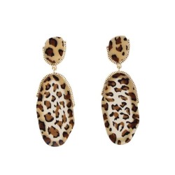 occidental style leopard retro brief personality fashion long style earrings A..