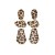 occidental style leopard retro brief personality fashion long style earrings Alloy Acrylic woman Earring