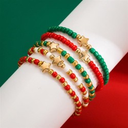  occidental style christmas bracelet multilayer star color color beads beads e..