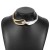 occidental style exaggerating Metal wind three-dimensional buckle necklace  samll personality chain