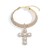 occidental style exaggerating row diamond cross Collar  high personality necklace woman