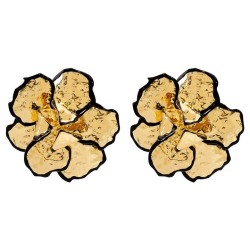 E occidental style exaggerating high Earring  wind temperament Metal enamel fl..
