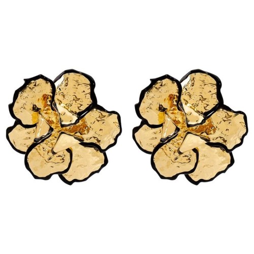 E occidental style exaggerating high Earring  wind temperament Metal enamel flower ear stud samll earrings