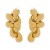 E fashion drop splice flowers Metal earrings  occidental style Street Snap surface asymmetry earring woman