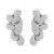 E fashion drop splice flowers Metal earrings  occidental style Street Snap surface asymmetry earring woman