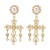 E occidental style temperament fashion retro mosaic Pearl cross earrings woman