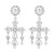 E occidental style temperament fashion retro mosaic Pearl cross earrings woman