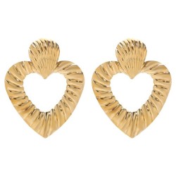 E occidental style retro Metal Earring  personality all-Purpose drop heart-sha..