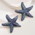 occidental style samll starfish earrings color fully-jewelled ear stud fashion high wind Earring