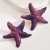 occidental style samll starfish earrings color fully-jewelled ear stud fashion high wind Earring