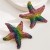 occidental style samll starfish earrings color fully-jewelled ear stud fashion high wind Earring