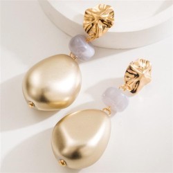 occidental style medium wind geometry ear stud woman fashion high silver earri..