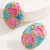 occidental style retro palace wind earrings color enamel flowers Oval ear stud samll high Earring
