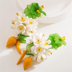  fresh sweet flowers tassel earrings woman handmade long style creative tassel..