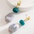 occidental style earrings exaggerating retro Oval resin long style ear stud woman fashion classic style all-Pur