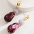 occidental style earrings exaggerating retro Oval resin long style ear stud woman fashion classic style all-Pur