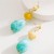 occidental style earrings exaggerating retro Oval resin long style ear stud woman fashion classic style all-Pur