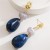 occidental style earrings exaggerating retro Oval resin long style ear stud woman fashion classic style all-Pur