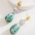 occidental style earrings exaggerating retro Oval resin long style ear stud woman fashion classic style all-Pur