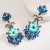  occidental style exaggerating Alloy diamond imitate flowers earrings woman creative fashion high flowers Earri