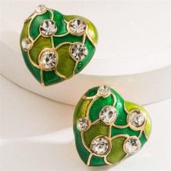 occidental style retro high Earring handmade enamel color ear stud woman samll..