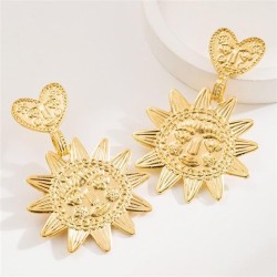 occidental style medium temperament sun flower love earrings fashion wind pers..