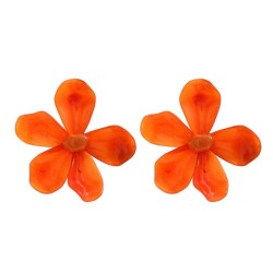 exaggerating flowers resin temperament lady earrings occidental style