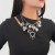 Metal multilayer love pendant charm lady necklace occidental style