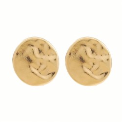 Metal Round Irregular temperament lady earrings occidental style